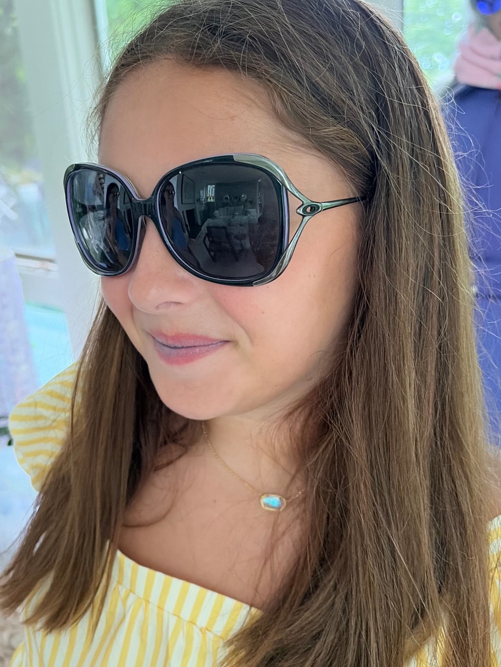 Oakley Oversized Women’s Sunglasses in Black with Subtle Green Accent